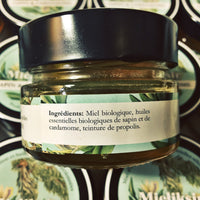 Thumbnail for Mieliksir Miel biologique Huile essentielle Sapin Cardamome Propolis Québec Local